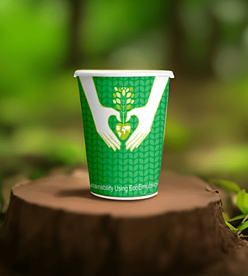 300 ML 100% BIO DEGRADABLE PAPER CUP - PACK OF 100
